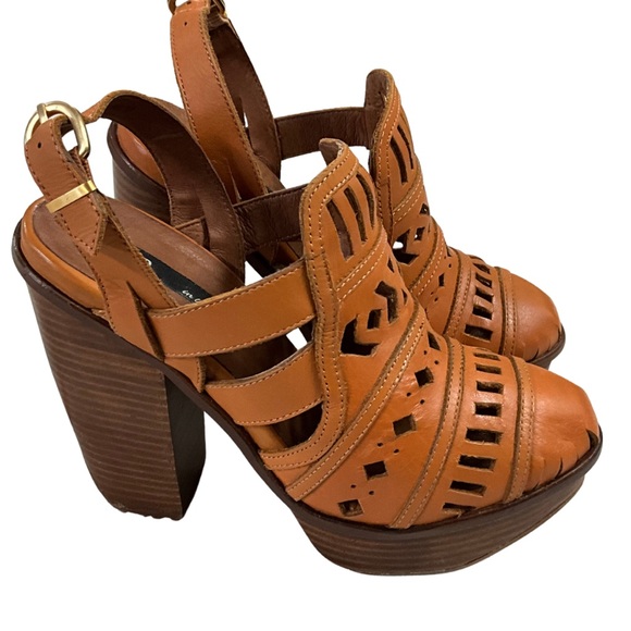 Miista Ori Tan Leather Heeled Sandal, New in Box, EU Size 37 - Picture 2 of 8